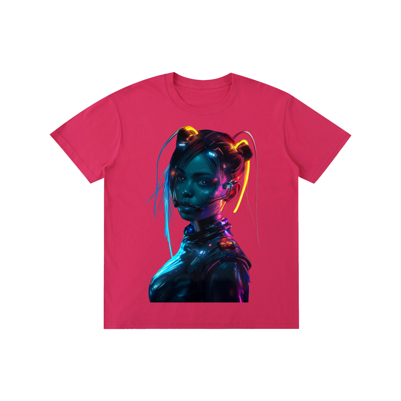 cyberpunk,cyber,girl,futuristic,scifi,neon,synthwave,retrowave,vaporwave,ai,art,android,female,robot,fashion,digital,streetwear,urban,aesthetic,edgy,modern,graphic,tshirt,tee,shirt,design,trendy,apparel,gamer,gaming,gift,anime,futiristic,dystopian,lights,techwear,blue,purple,colorful,holographic,vibrant,artwork,illustation,high,detail,present,clothing