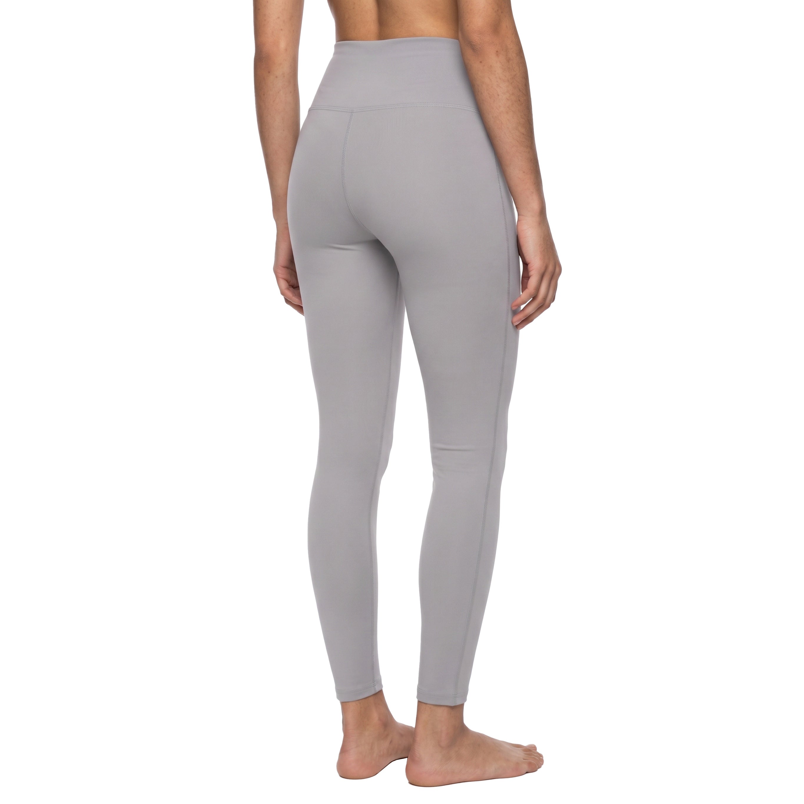 Women's High Waisted Grey Yoga Leggings | Buttery Soft Gym & Workout Tights | Squat Proof Activewear