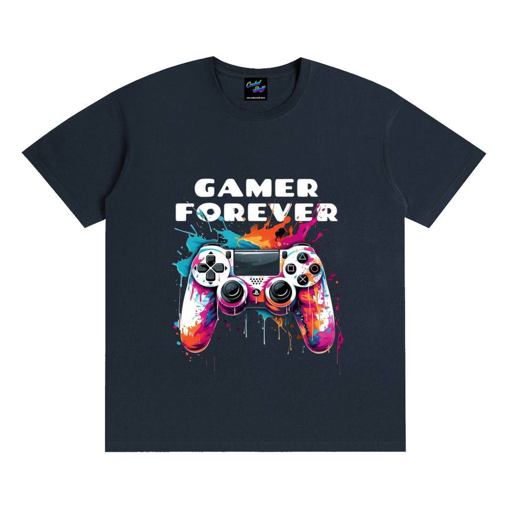 gamer,game,forever,shirt,tshirt,tee,outfit,apparel,video,colourful,gift,streamer,esports,console,coolest,stuff