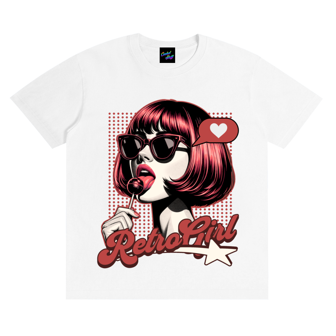 retro,girl,pin,up,pop,art,shirt,tee,fashion,vintage,aesthetic,lollipop,sunglasses,stylish,illustration,graphic,streetwear,rockabilly,syle,mod,bob,haircaut,red,hair,cool,trendy,vibes,classic,cute,fashionable,clothing,statement,minimalist,lover,chic,outfit,bold,artwork,apparel,casual,unique