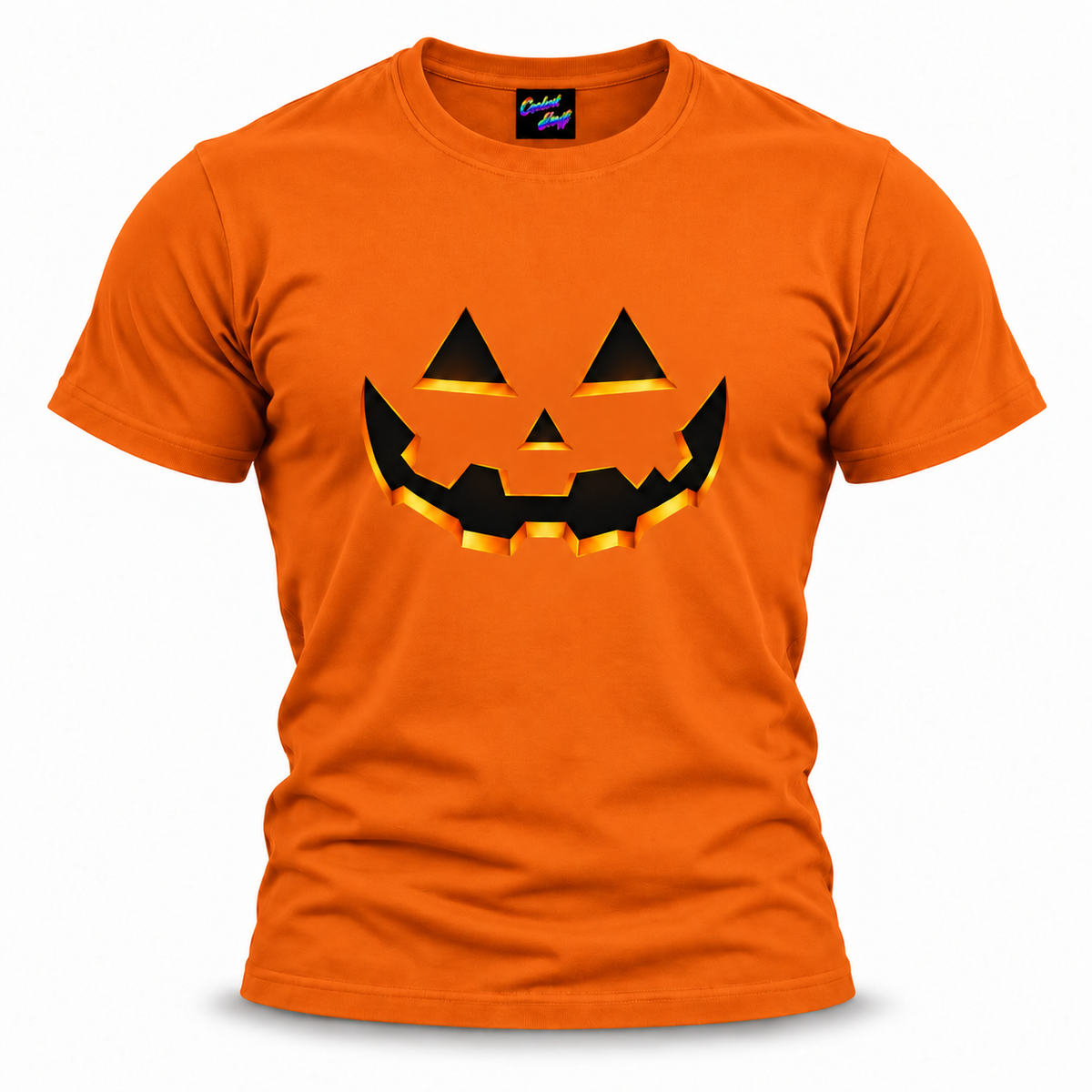 coolest,stuff,tshirt,shirt,tee,unisex,fashion,gift,graphic,apparel,streetwear,casual,clothing,outfit,trendy,halloween,pumpkin,jackolantern,grinning,triangular,eyes,teeth,carved,bevelled,dimensional,shadow,contrast,palyful,spooky,festive,autumn,october,harvest,costume,party,treats,seasonal,orange