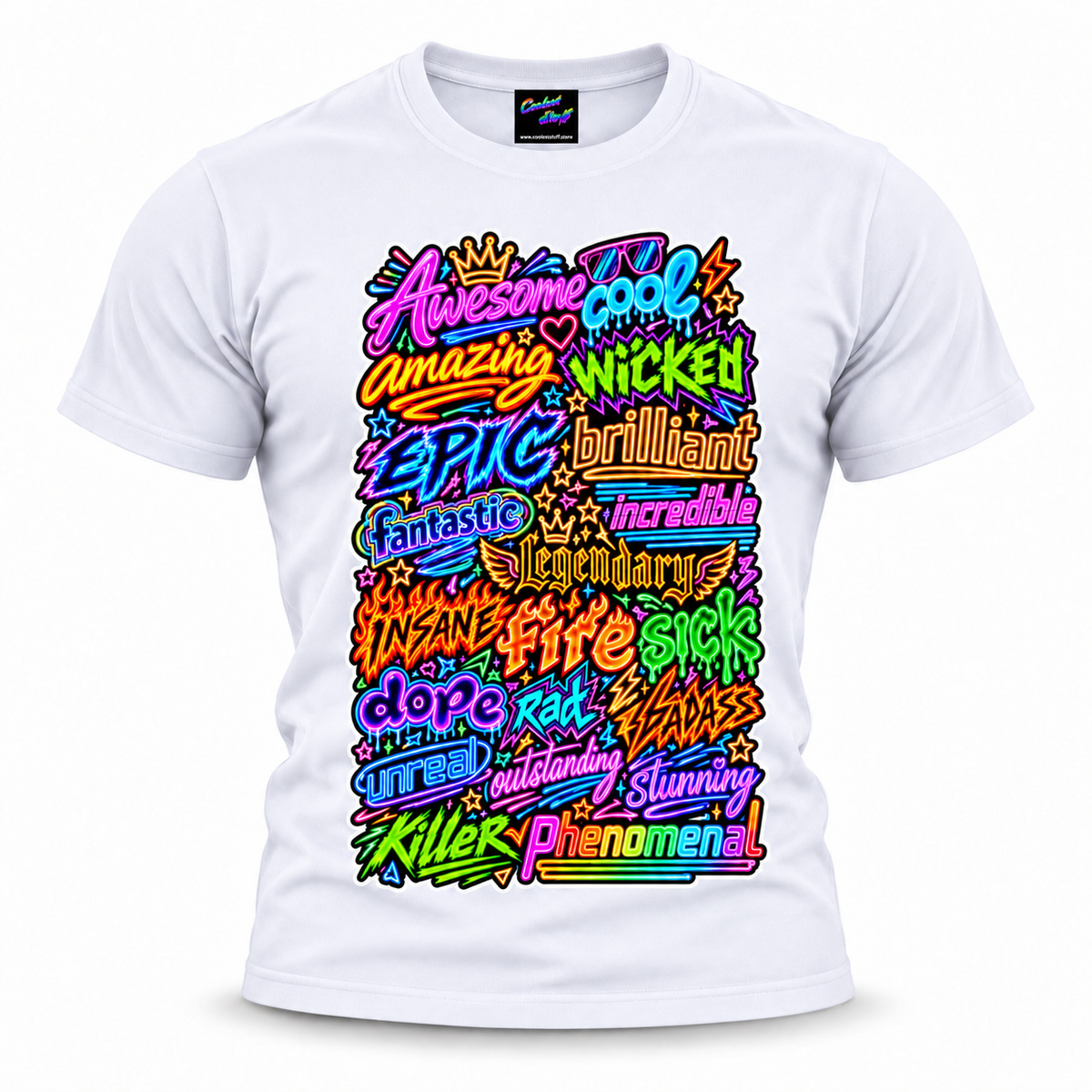 coolest,stuff,tshirt,shirt,tee,unisex,fashion,gift,bold,graphic,apparel,streetwear,casual,awesome,cool,amazing,wicked,epic,brilliant,fantastic,incredible,legendary,insane,fire,sick,dope,rad,badass,unreal,outstanding,stunning,killer,phenomenal,neon,graffiti,typography,collage,rainbow,glowing,lettering,slang,stars,crowns,flames,lightning,sunglasses,white