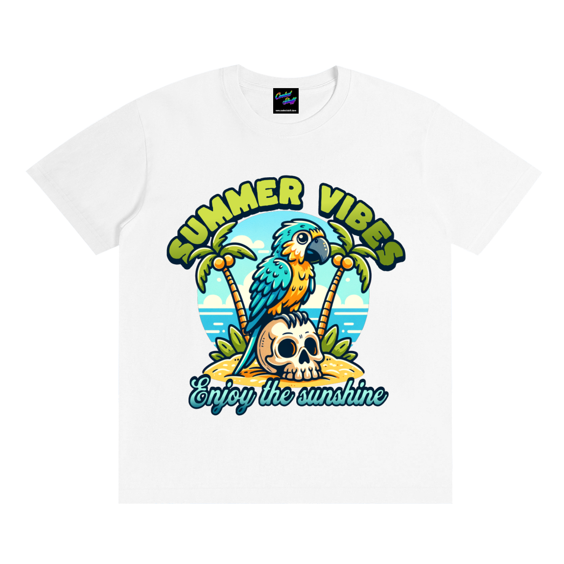 summer,vibes,shirt,tropical,parrot,tee,skull,graphic,beach,vacation,gift,tshirt,island,holiday,plam,tree,edgy,sunshine,pacific