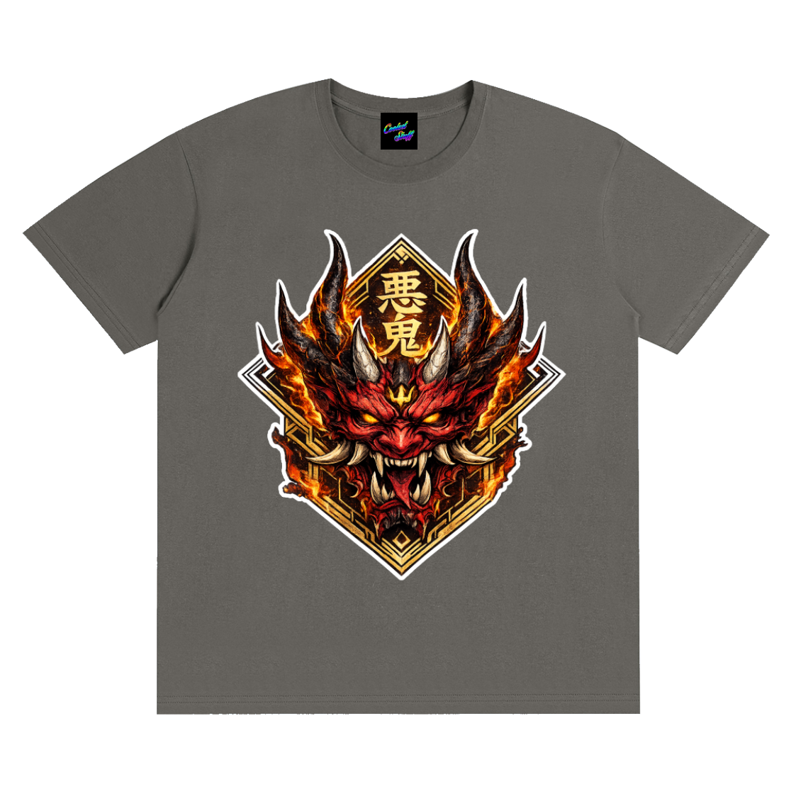 coolest,stuff,Japanese,oni,shirt,tee,tshirt,mask,demon,streetwear,anime,graphic,samurai,hannya,yokai,mythology,clothing,fire,design,art,apparel,tattoo,style,fashion,manga,otaku,aesthetic,warrior,gothic,gamer,gift
