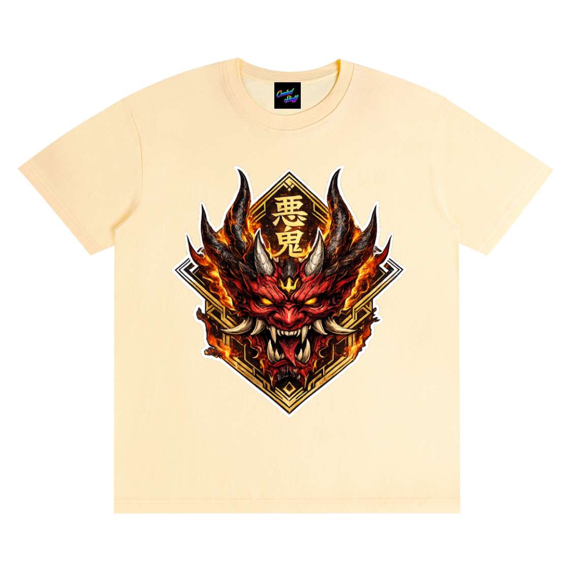 coolest,stuff,Japanese,oni,shirt,tee,tshirt,mask,demon,streetwear,anime,graphic,samurai,hannya,yokai,mythology,clothing,fire,design,art,apparel,tattoo,style,fashion,manga,otaku,aesthetic,warrior,gothic,gamer,gift