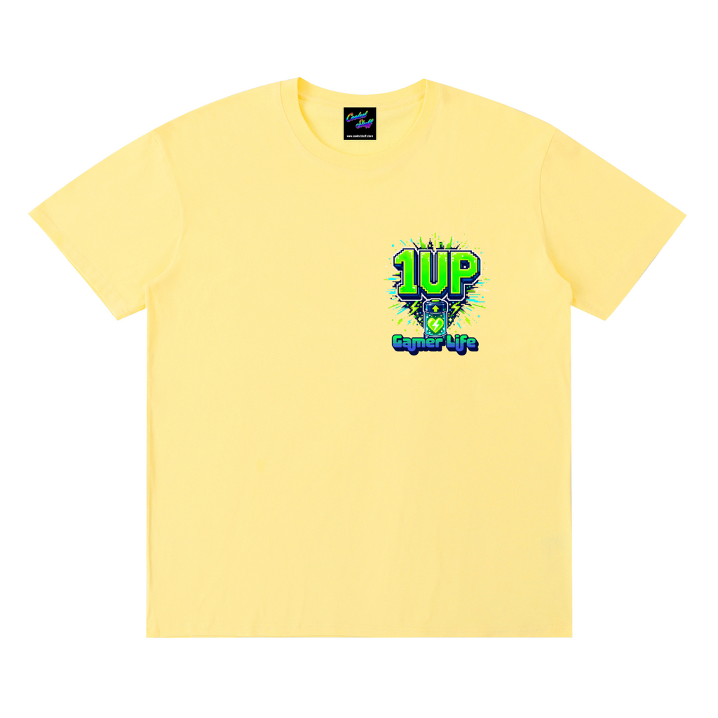 1up,gamer,shirt,tshirt,tee,outfit,casual,game,retro,arcade,pixel,art,video,gift,geek,graphic,conbention,streamer,esports,classic,cool,stuff,coolest