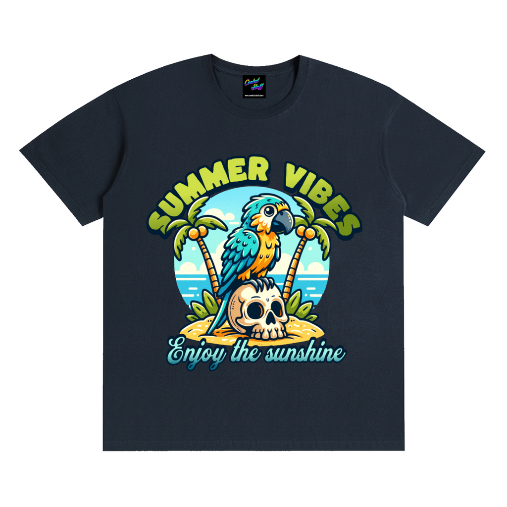 summer,vibes,shirt,tropical,parrot,tee,skull,graphic,beach,vacation,gift,tshirt,island,holiday,plam,tree,edgy,sunshine,pacific