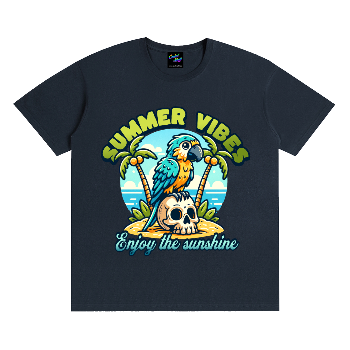 summer,vibes,shirt,tropical,parrot,tee,skull,graphic,beach,vacation,gift,tshirt,island,holiday,plam,tree,edgy,sunshine,pacific