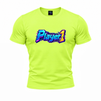 coolest,stuff,tshirt,shirt,tee,unisex,fashion,gift,bold,graphic,apparel,streetwear,casual,player,one,gamer,gaming,arcade,retro,neon,cyberpunk,digital,glitch,pixels,circuitry,technology,futuristic,typography,lettering,dimensional,beveled,outlined,gradient,cyan,magenta,yellow,geek,nostalgia,esports,console,green