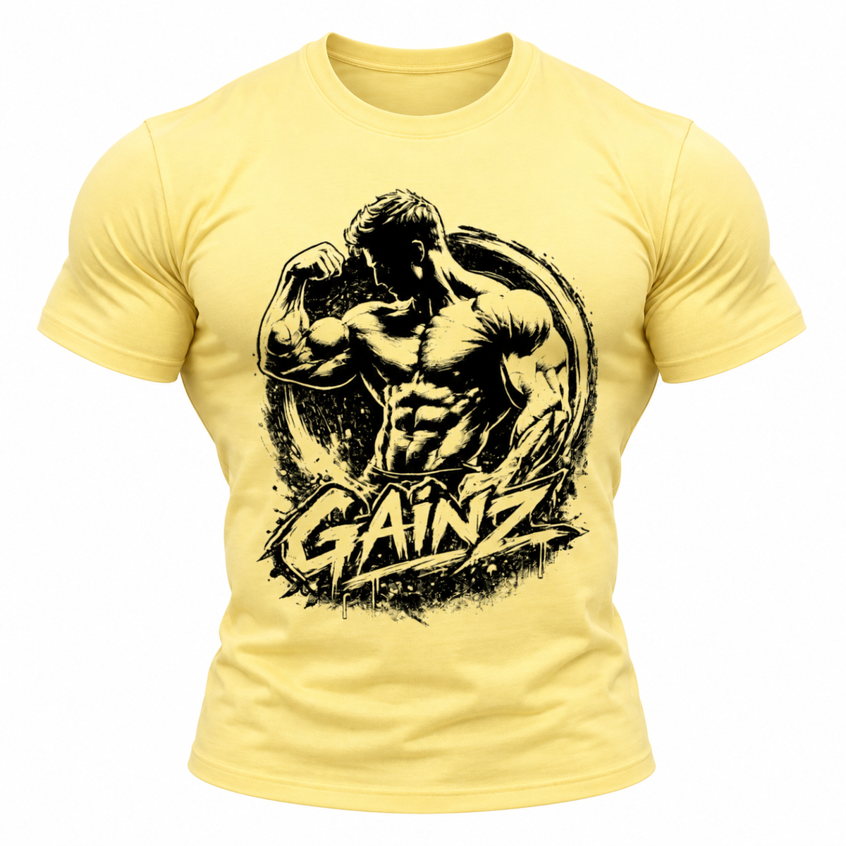 coolest,stuff,tshirt,shirt,tee,unisex,fashion,gift,graphic,apparel,streetwear,casual,clothing,outfit,trendy,gainz,gym,fitness,bodybuilding,muscle,strength,weightlifting,training,workout,flex,biceps,abs,physique,power,discipline,determination,motivation,dedication,progress,athlete,masculine,monochrome,grunge,graffiti,brushstroke,distressed,typography,activewear,yellow
