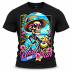 coolest,stuff,tshirt,shirt,tee,unisex,fashion,gift,bold,graphic,apparel,streetwear,casual,clothing,trendy,skeleton,skull,summer,beach,tropical,vacation,sun,sunglasses,coconut,drink,straw,hat,hawaiian,hibiscus,floral,palms,ocean,sand,island,paradise,relaxation,retro,vintage,colorful,turquoise,humor,holiday,coastal,cartoon,illustration,typography,black