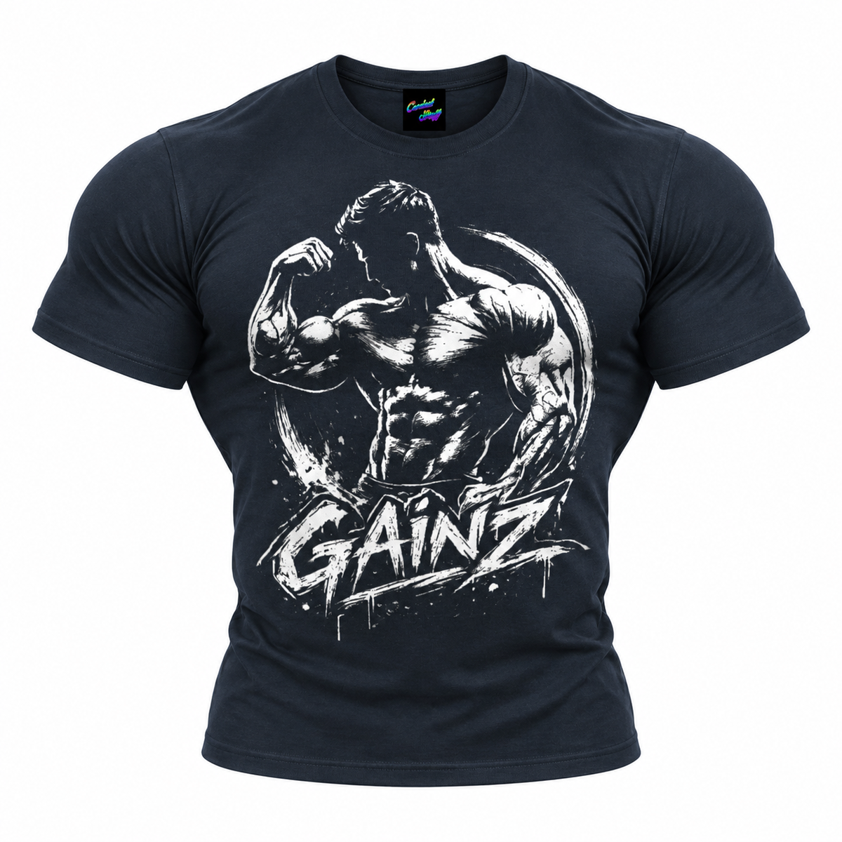coolest,stuff,tshirt,shirt,tee,unisex,fashion,gift,graphic,apparel,streetwear,casual,clothing,outfit,trendy,gainz,gym,fitness,bodybuilding,muscle,strength,weightlifting,training,workout,flex,biceps,abs,physique,power,discipline,determination,motivation,dedication,progress,athlete,masculine,monochrome,grunge,graffiti,brushstroke,distressed,typography,activewear,darkblue
