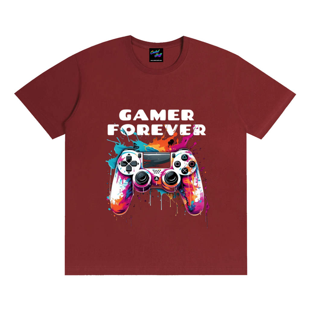 gamer,game,forever,shirt,tshirt,tee,outfit,apparel,video,colourful,gift,streamer,esports,console,coolest,stuff