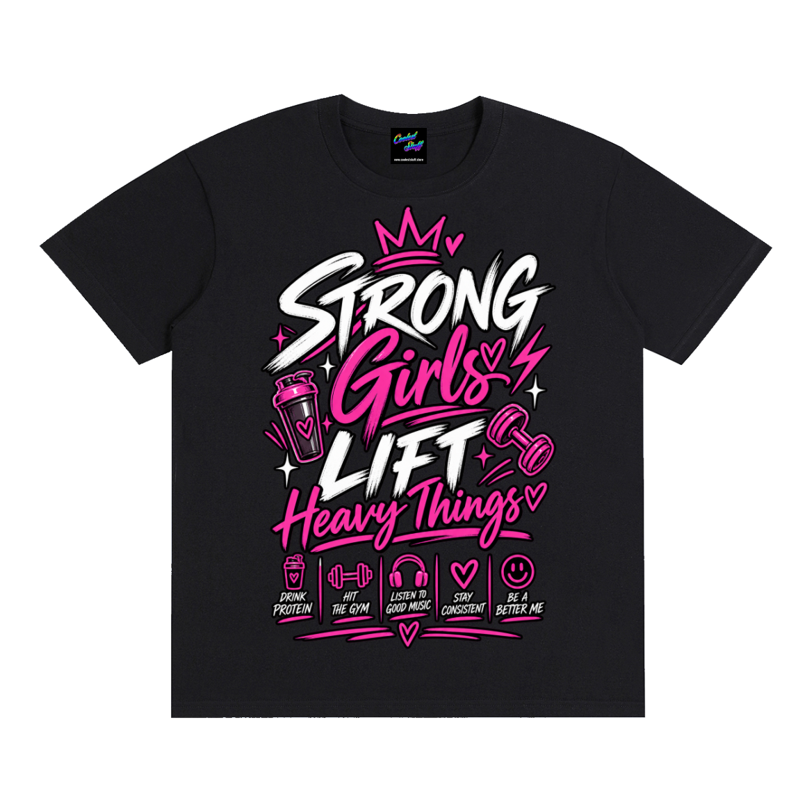 strong,girl,girls,heavy,things,gym,shirt,tshirt,tee,women,workout,fitness,fit,weightlifting,female,lifter,strength,motivation,lifestyle,aesthetic,pink,apparel,training