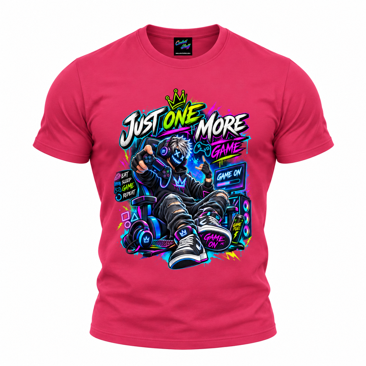 coolest,stuff,tshirt,shirt,tee,unisex,fashion,gift,graphic,apparel,streetwear,casual,clothing,outfit,trendy,gamer,gaming,repeat,controller,headphones,keyboard,computer,monitor,mask,hoodie,sneakers,crown,neon,graffiti,cyberpunk,esports,rgb,joystick,energy,lightning,cyan,magenta,typography,slogan,cartoon,illustration,geek,splatter,rosepink