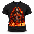 Halloween,tshirt,tee,spooky,undead,skeleton,vampire,shirt,holy,flames,scary,outfit,nun,horror,haunted,graphic,gothic,design,demonic,cross,creepy,black