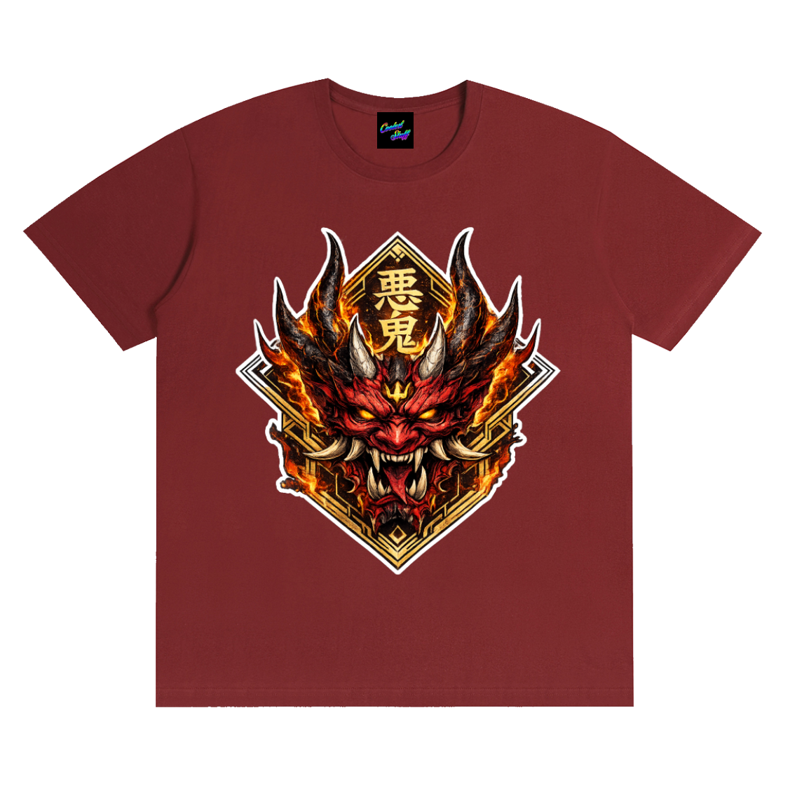 coolest,stuff,Japanese,oni,shirt,tee,tshirt,mask,demon,streetwear,anime,graphic,samurai,hannya,yokai,mythology,clothing,fire,design,art,apparel,tattoo,style,fashion,manga,otaku,aesthetic,warrior,gothic,gamer,gift