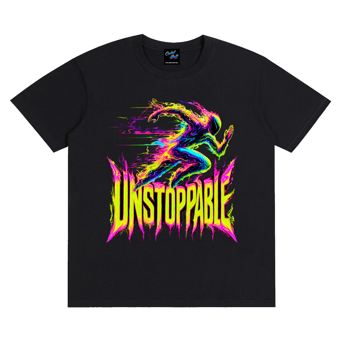 unstoppable,tshirt,shirt,runner,running,graphic,tee,fitness,motivation,acid,blur,design,psychedelic,sports,gym,workout,athletic,streetwear,motivational,gift,marathon,sprinting,athlete,neon,cloting,cyberpunk,colourful,never,give,up,mindset
