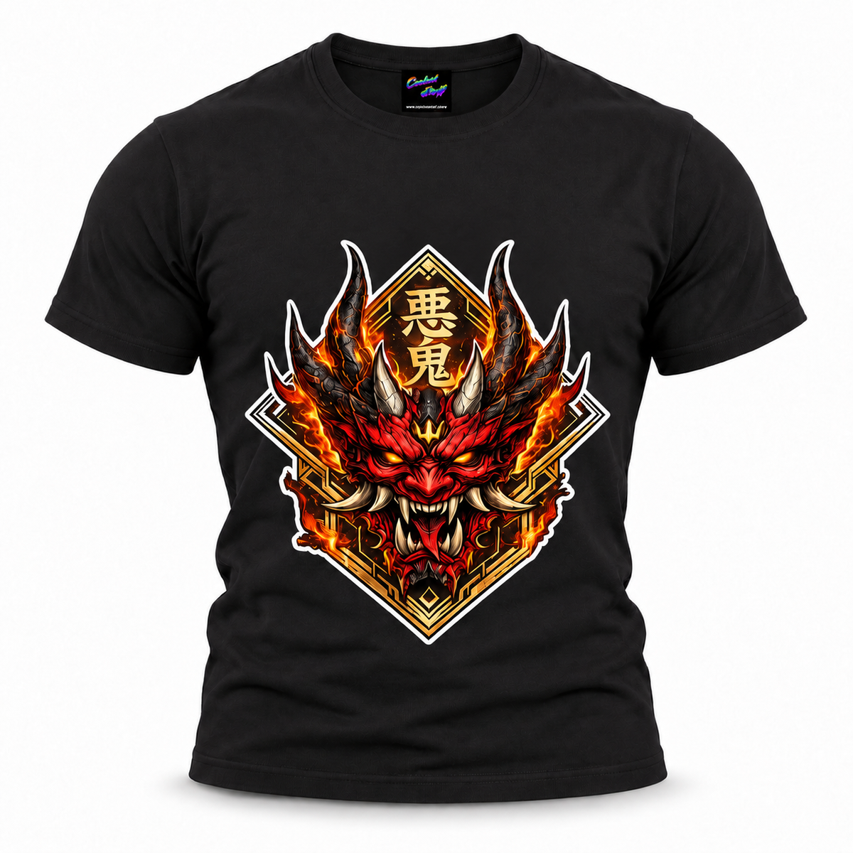 coolest,stuff,Japanese,oni,shirt,tee,tshirt,mask,demon,streetwear,anime,graphic,samurai,hannya,yokai,mythology,clothing,fire,design,art,apparel,tattoo,style,fashion,manga,otaku,aesthetic,warrior,gothic,gamer,gift,black