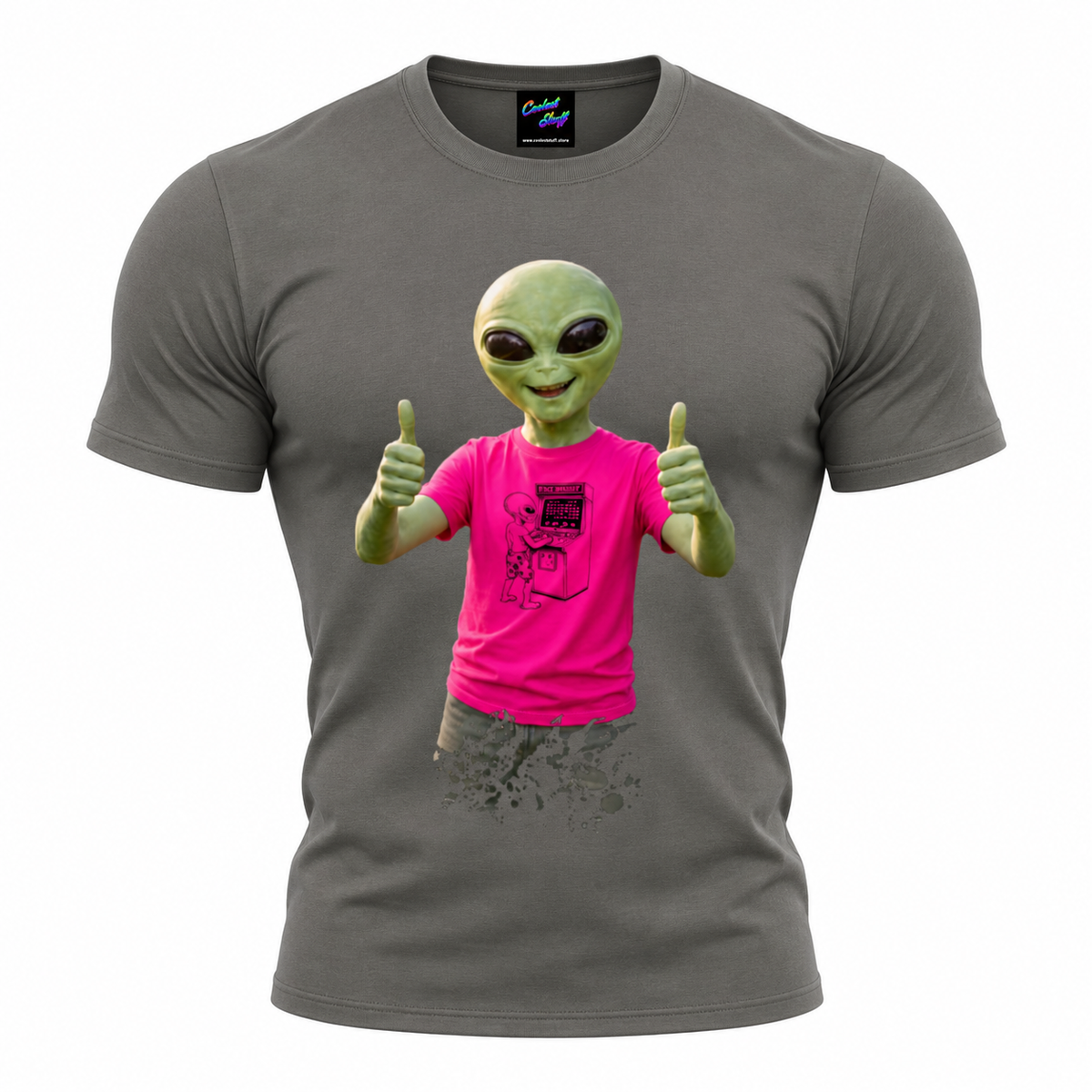 Alien Thumbs Up T-Shirt – Funny UFO & Gamer Graphic Tee