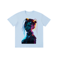 cyberpunk,cyber,girl,futuristic,scifi,neon,synthwave,retrowave,vaporwave,ai,art,android,female,robot,fashion,digital,streetwear,urban,aesthetic,edgy,modern,graphic,tshirt,tee,shirt,design,trendy,apparel,gamer,gaming,gift,anime,futiristic,dystopian,lights,techwear,blue,purple,colorful,holographic,vibrant,artwork,illustation,high,detail,present,clothing