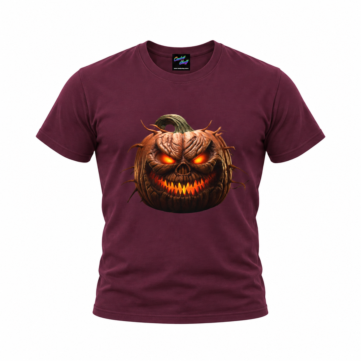 Evil Jack-O’-Lantern T-Shirt – Scary Glowing Pumpkin Halloween Graphic Tee