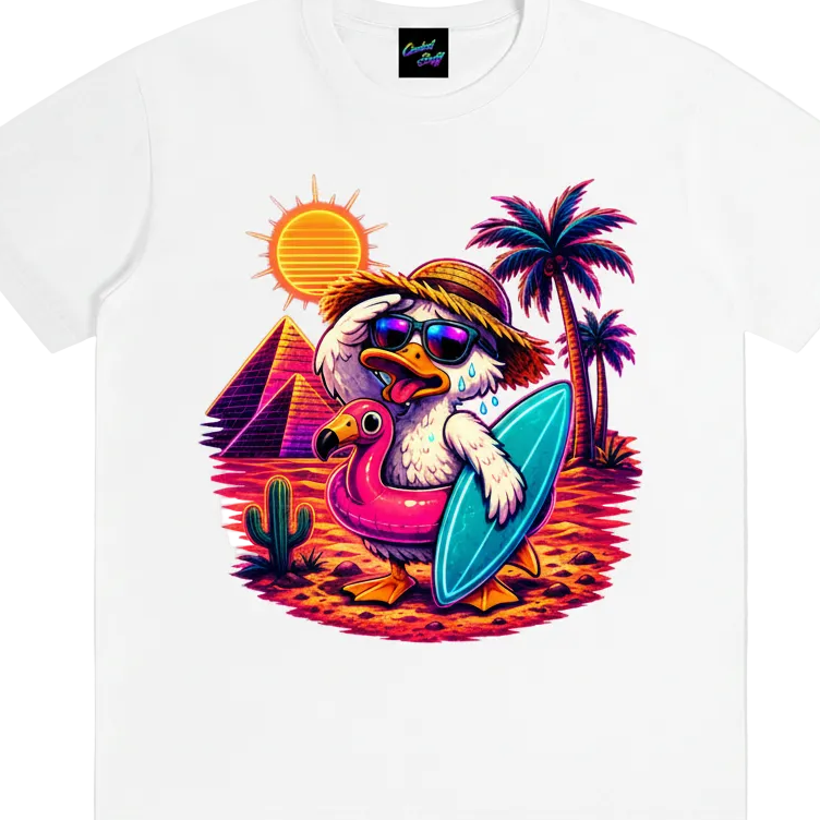 Duck Lost vibrant neon T-shirt | Funny Stylish Graphic Design TEE
