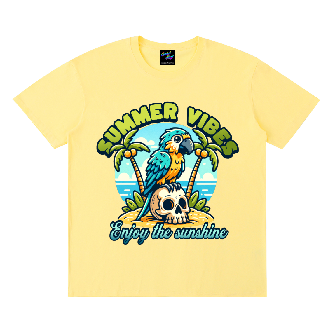 summer,vibes,shirt,tropical,parrot,tee,skull,graphic,beach,vacation,gift,tshirt,island,holiday,plam,tree,edgy,sunshine,pacific