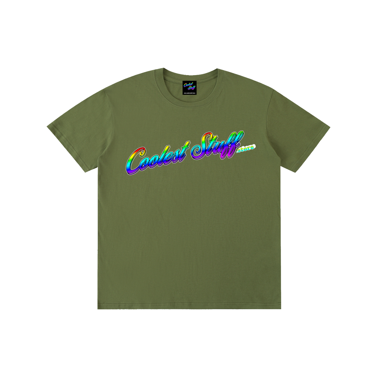 coolest,stuff,tshirt,rainbow,logo,shirt,colourful,graphic,retro,streetwear,typography,unisex,casual,fashion,vibrant,statement,festival,clothing,trendy,unique,apparel,bold,gift