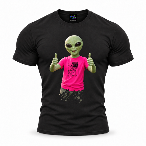 Alien Thumbs Up T-Shirt – Funny UFO & Gamer Graphic Tee