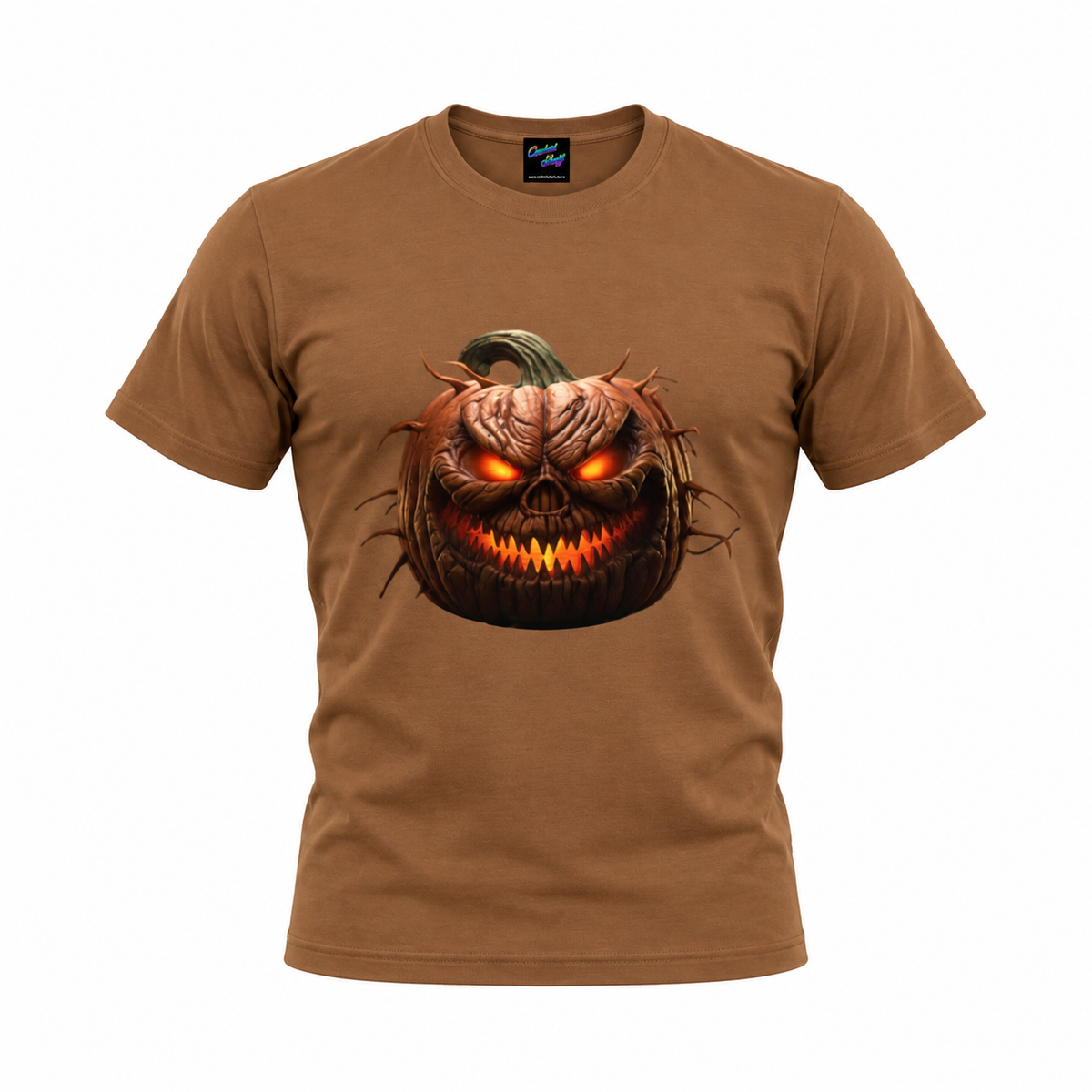 Evil Jack-O’-Lantern T-Shirt – Scary Glowing Pumpkin Halloween Graphic Tee