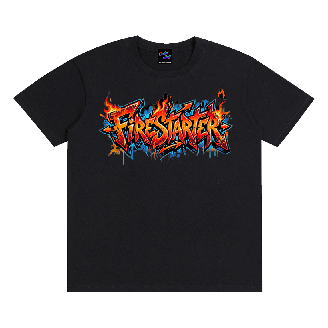 firestarter,tshirt,shirt,tee,design,cool,flame,graphic,streetwear,urban,graffiti,art,clothing,fire,bold,skater,festival,colourful,rebellious,punk,hiphop,gift