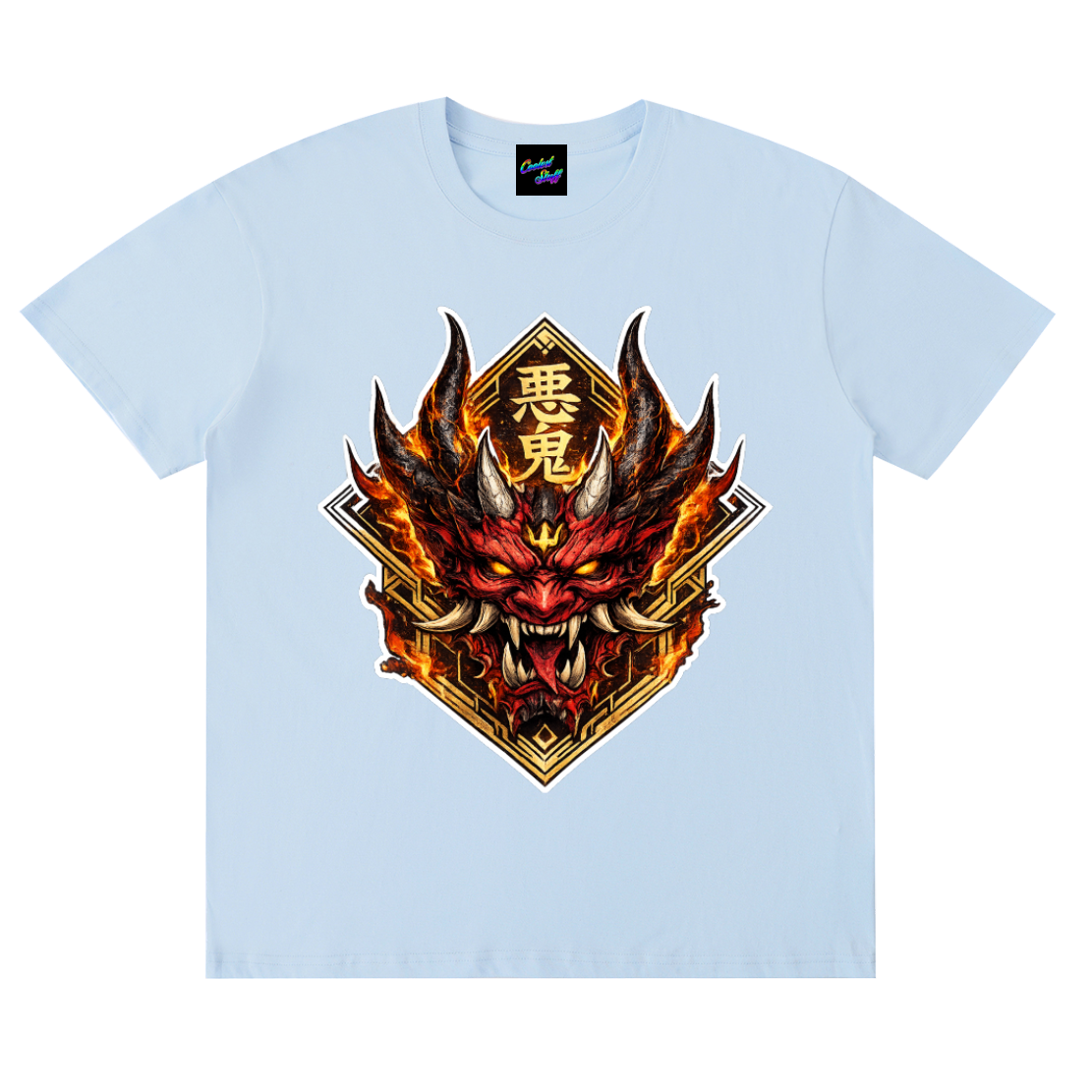 coolest,stuff,Japanese,oni,shirt,tee,tshirt,mask,demon,streetwear,anime,graphic,samurai,hannya,yokai,mythology,clothing,fire,design,art,apparel,tattoo,style,fashion,manga,otaku,aesthetic,warrior,gothic,gamer,gift