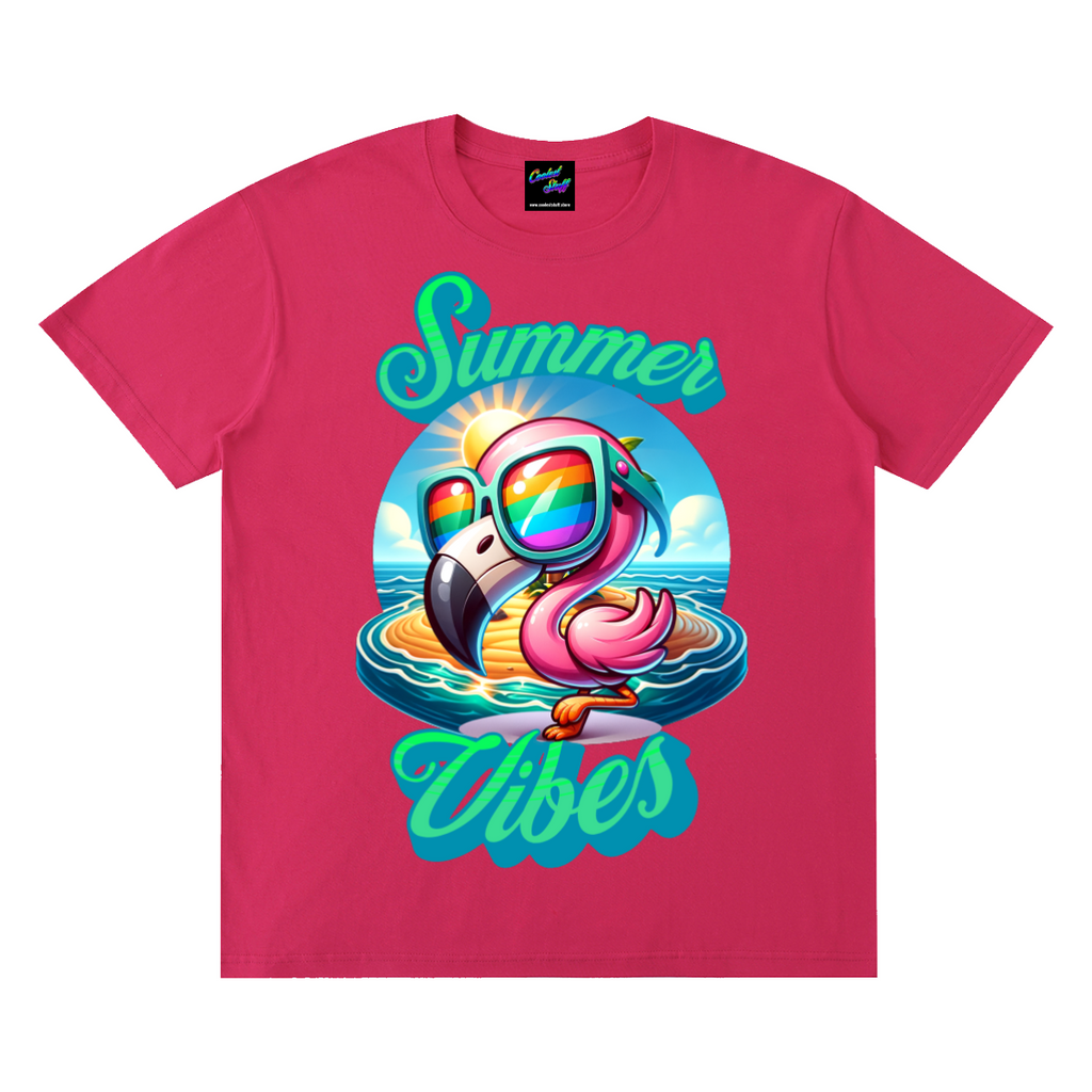 summer,vibes,coolest,stuff,tshit,shirt,tee,flamingo,tropical,beach,holiday,vacation,rainbow,sunglasses,cute,pink,island,life,sunshine,ocean,lover,gift,cruise,party,funny,graphic,colourful,aesthetic,coastal,paradise,apparel