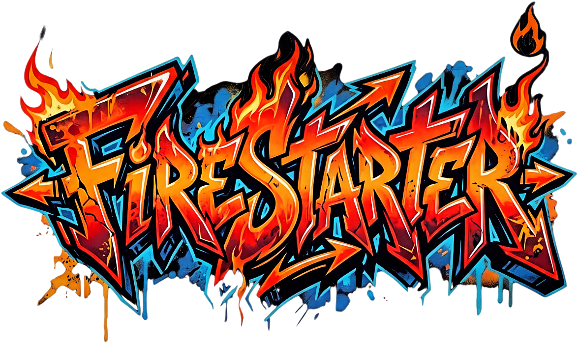 Firestarter Graffiti T-Shirt – Flame Streetwear Graphic Tee