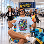 Mentally on Airplane Mode Alien T-Shirt – Funny Introvert Vacation Graphic Tee