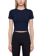 Women,Womens,Performance,Cropped,Tshirt,Shirt,Strech,Fabric,Lightweight,Breathable,Athletic,Top,Gym,Workout,Yoga,Fitness,Running,Casual,Activewear,Sportswear,AppRel,Tee,Exercise,Ladies,Clothing,Fashionable