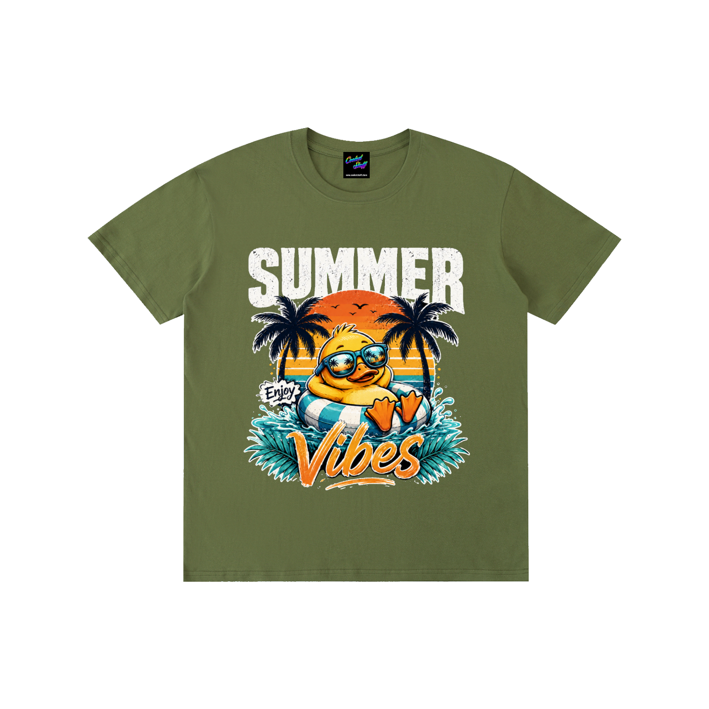 summer,vibes,coolest,stuff,shirt,tshirt,tee,outfit,funny,duck,beach,vacation,holiday,tropical,graphic,lover,gift,retro,sunset,party,palm,tree,cute,colourful