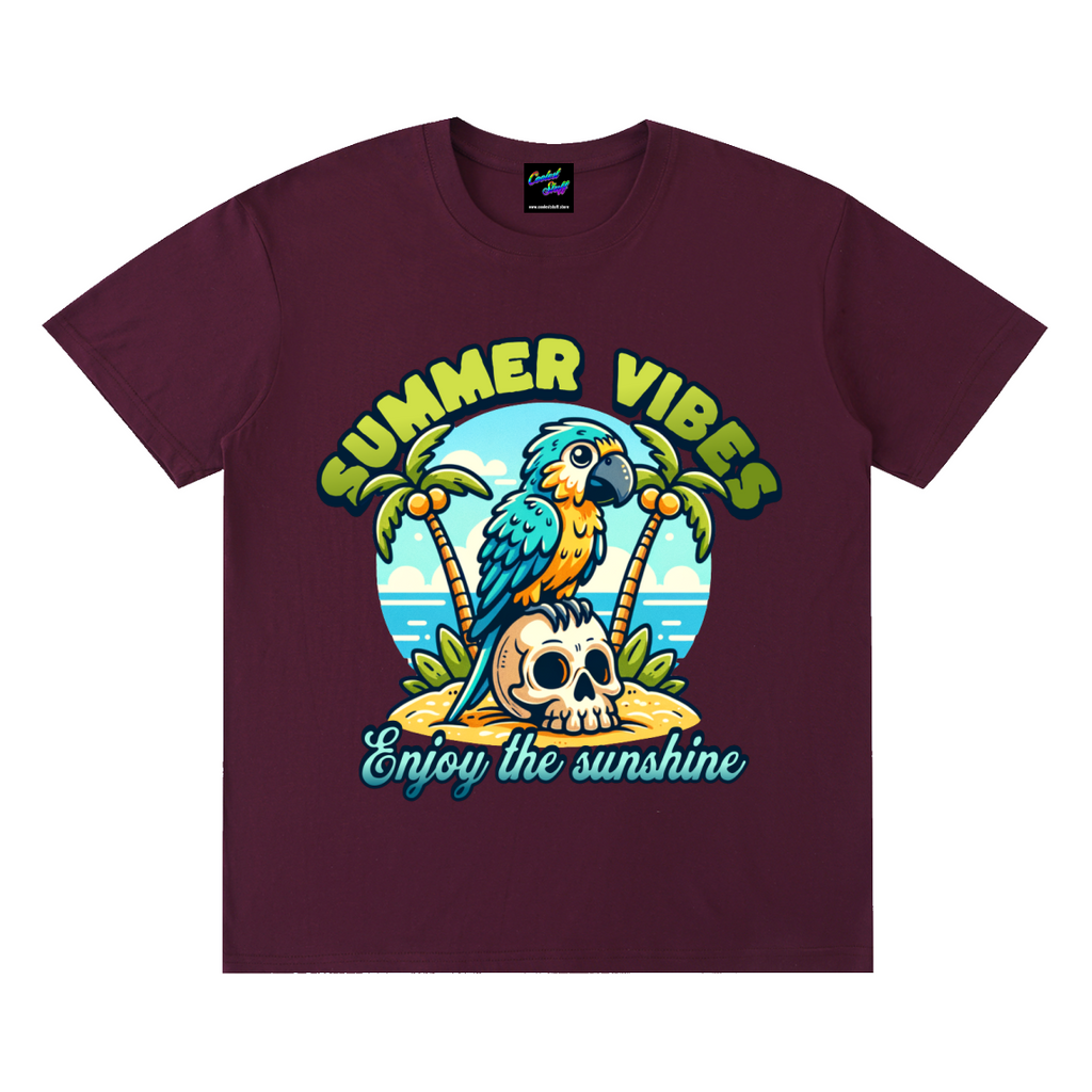 summer,vibes,shirt,tropical,parrot,tee,skull,graphic,beach,vacation,gift,tshirt,island,holiday,plam,tree,edgy,sunshine,pacific