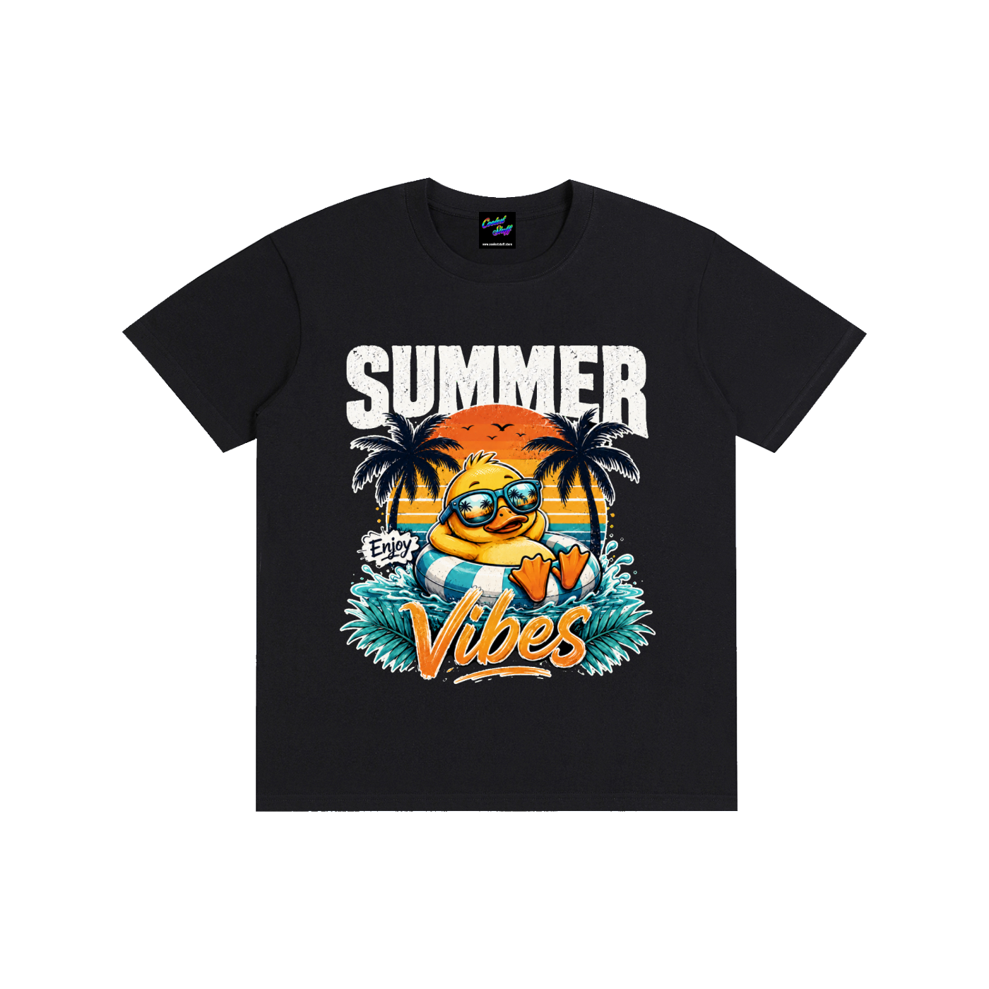 summer,vibes,coolest,stuff,shirt,tshirt,tee,outfit,funny,duck,beach,vacation,holiday,tropical,graphic,lover,gift,retro,sunset,party,palm,tree,cute,colourful