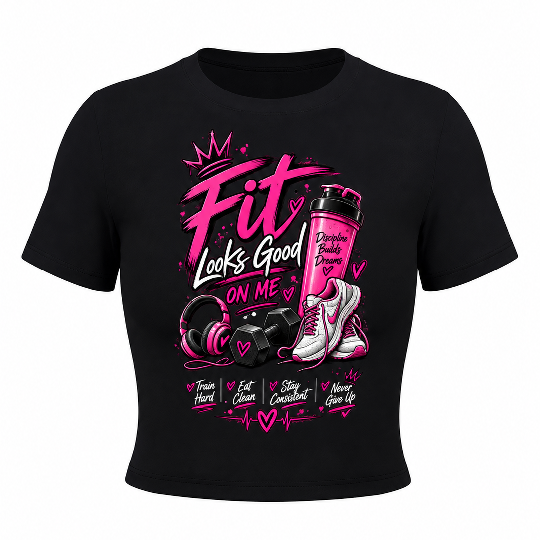 Fit Looks Good on Me Performance Shirt – Women’s Gym Fitness Workout & Weightlifting Shirt