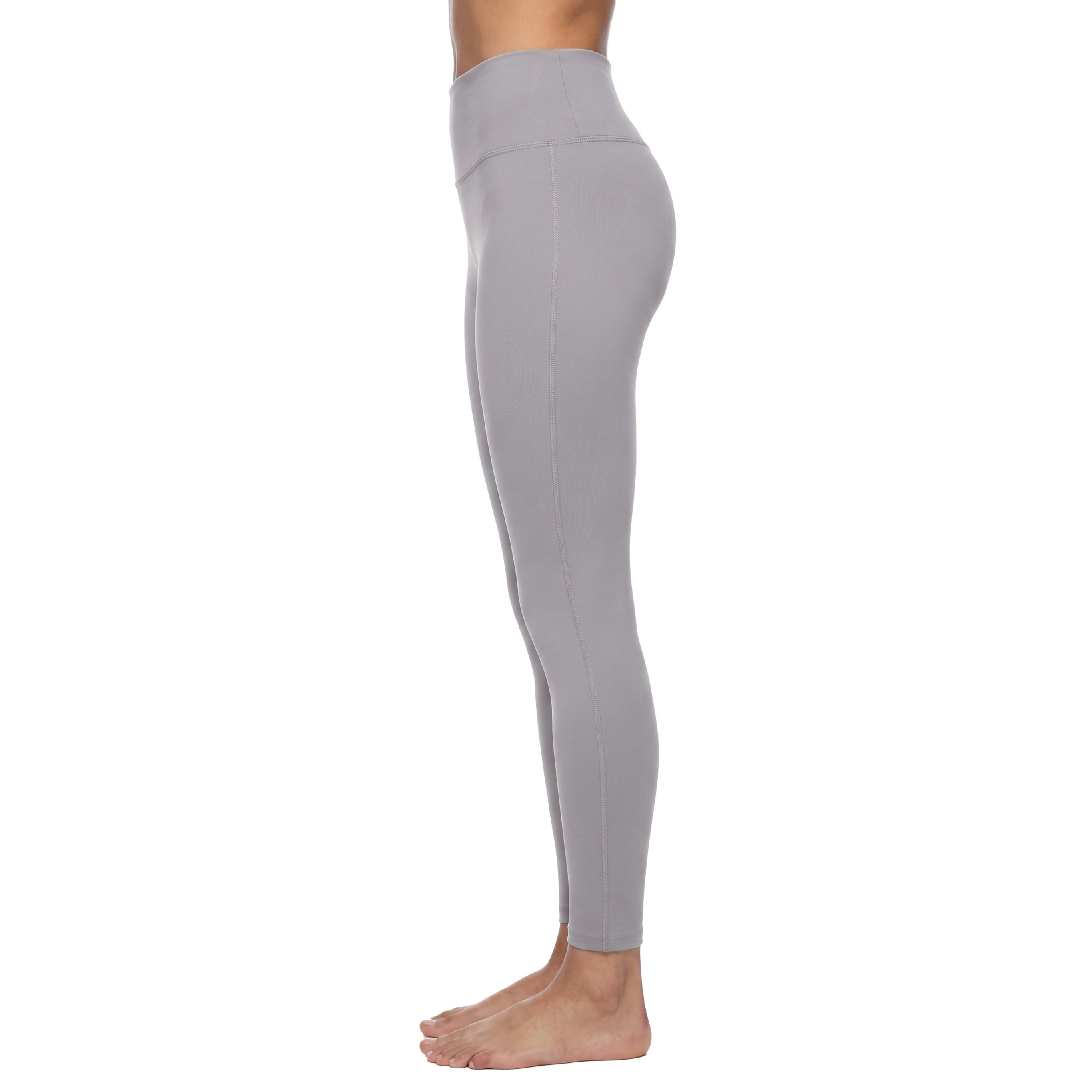 Women's High Waisted Grey Yoga Leggings | Buttery Soft Gym & Workout Tights | Squat Proof Activewear