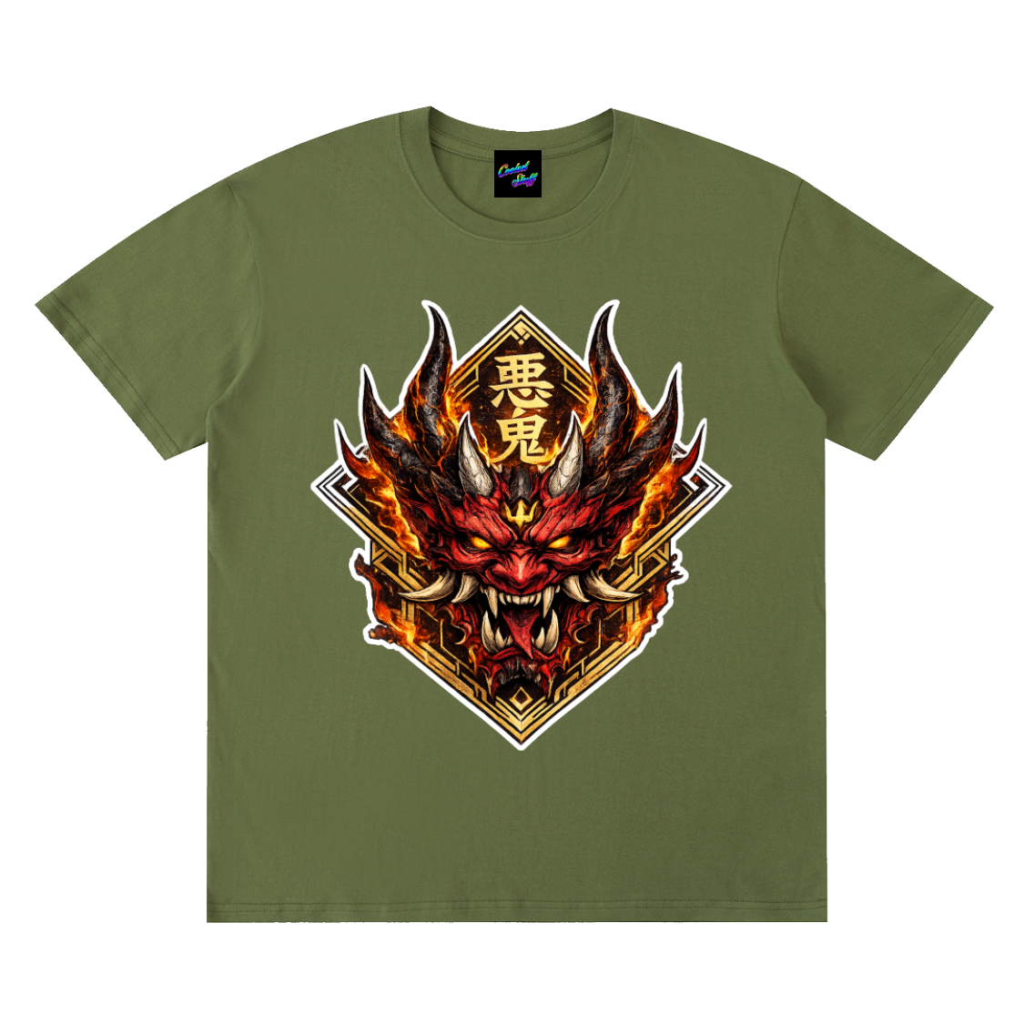 coolest,stuff,Japanese,oni,shirt,tee,tshirt,mask,demon,streetwear,anime,graphic,samurai,hannya,yokai,mythology,clothing,fire,design,art,apparel,tattoo,style,fashion,manga,otaku,aesthetic,warrior,gothic,gamer,gift