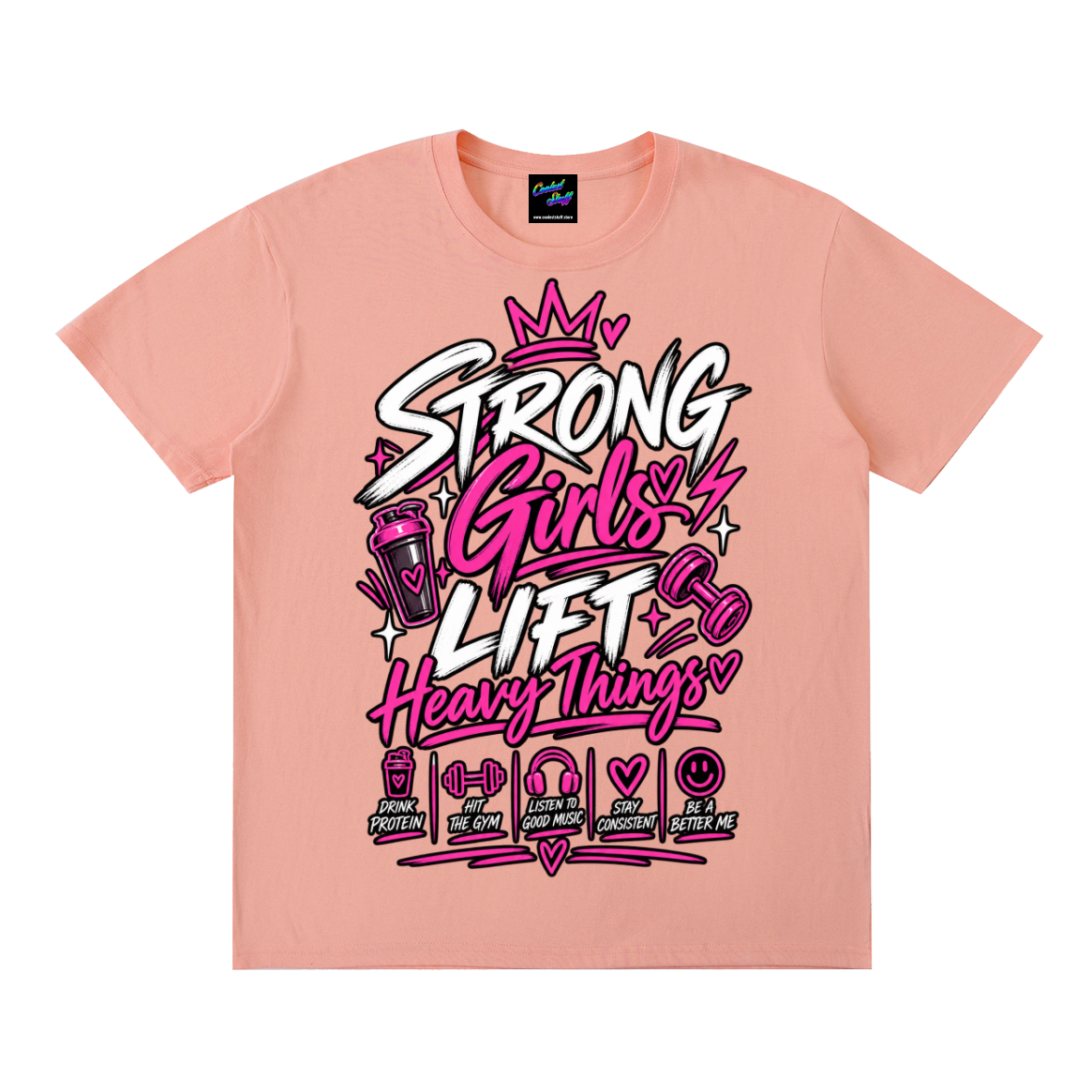 strong,girl,girls,heavy,things,gym,shirt,tshirt,tee,women,workout,fitness,fit,weightlifting,female,lifter,strength,motivation,lifestyle,aesthetic,pink,apparel,training