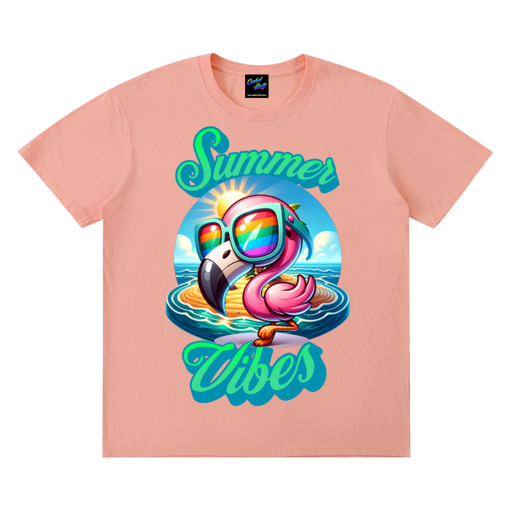 summer,vibes,coolest,stuff,tshit,shirt,tee,flamingo,tropical,beach,holiday,vacation,rainbow,sunglasses,cute,pink,island,life,sunshine,ocean,lover,gift,cruise,party,funny,graphic,colourful,aesthetic,coastal,paradise,apparel