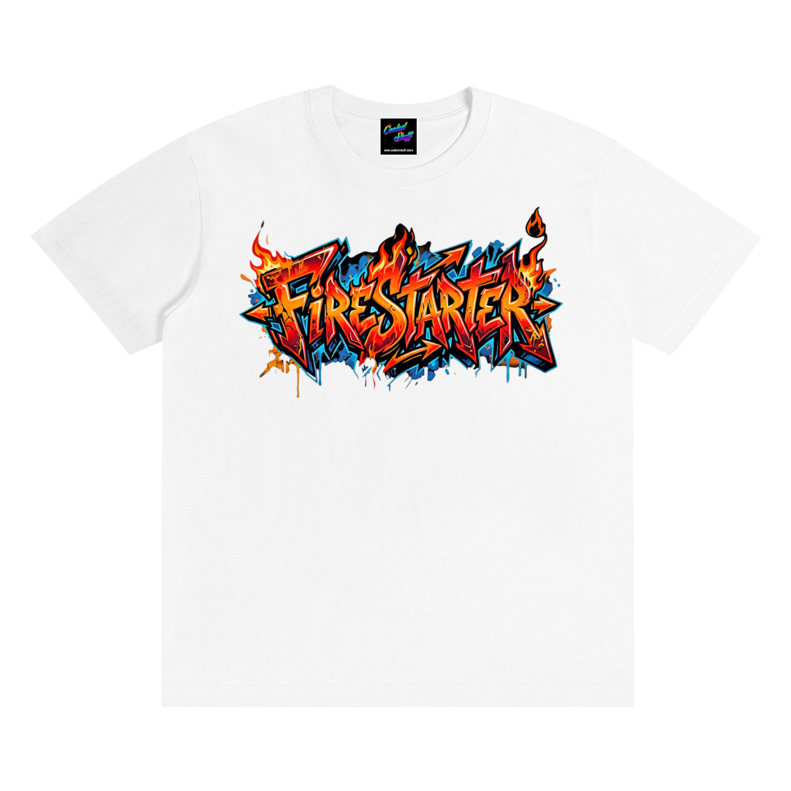 firestarter,tshirt,shirt,tee,design,cool,flame,graphic,streetwear,urban,graffiti,art,clothing,fire,bold,skater,festival,colourful,rebellious,punk,hiphop,gift