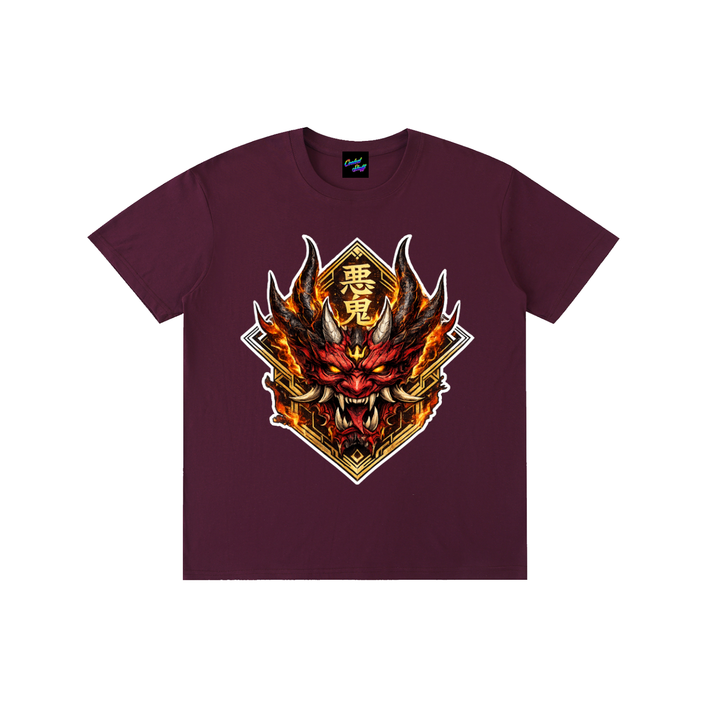 coolest,stuff,Japanese,oni,shirt,tee,tshirt,mask,demon,streetwear,anime,graphic,samurai,hannya,yokai,mythology,clothing,fire,design,art,apparel,tattoo,style,fashion,manga,otaku,aesthetic,warrior,gothic,gamer,gift