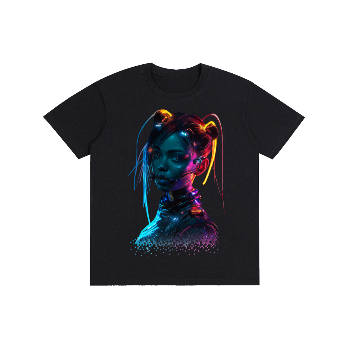 cyberpunk,cyber,girl,futuristic,scifi,neon,synthwave,retrowave,vaporwave,ai,art,android,female,robot,fashion,digital,streetwear,urban,aesthetic,edgy,modern,graphic,tshirt,tee,shirt,design,trendy,apparel,gamer,gaming,gift,anime,futiristic,dystopian,lights,techwear,blue,purple,colorful,holographic,vibrant,artwork,illustation,high,detail,present,clothing