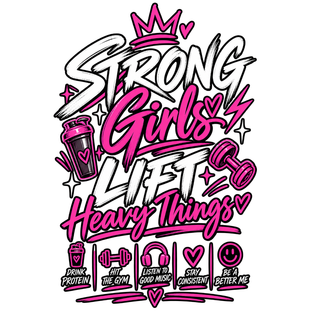 Strong Girls Lift Heavy Things Women’s Performance Top – Gym & Fitness Workout Shirt