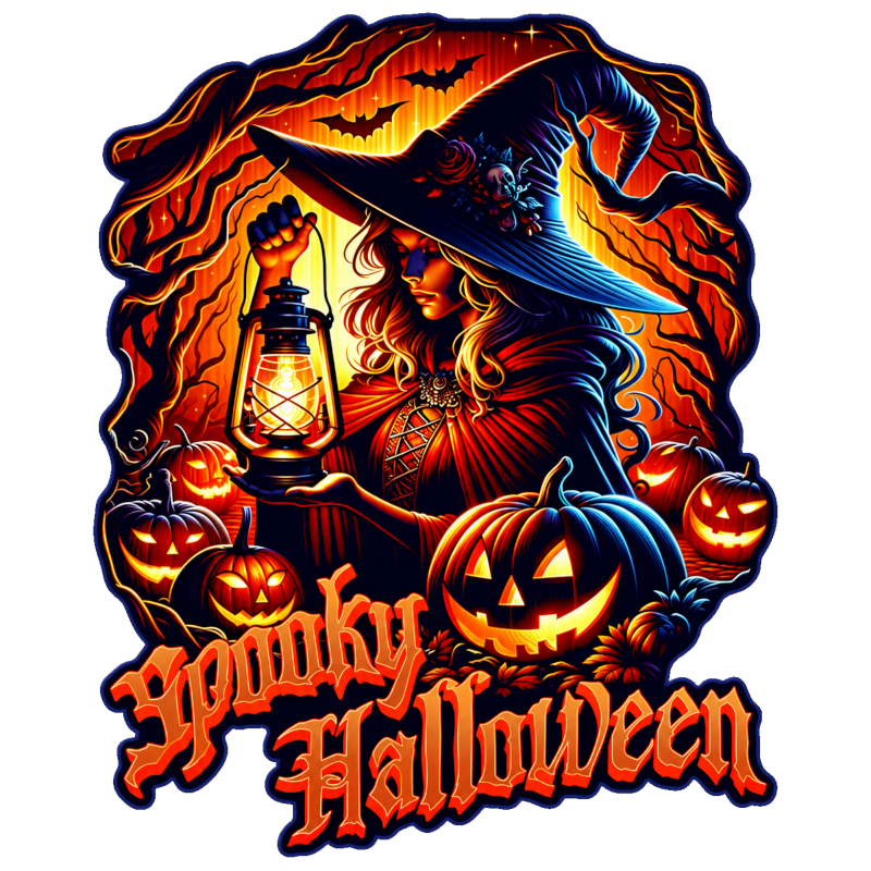 Spooky Halloween Witch T-Shirt – Gothic Pumpkin Graphic Tee | Halloween Shirt